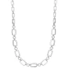 Napier Silver Tone Tailored Link Collar Necklace