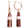 Napier Gold Tone Soda Bottle Hoop Earrings
