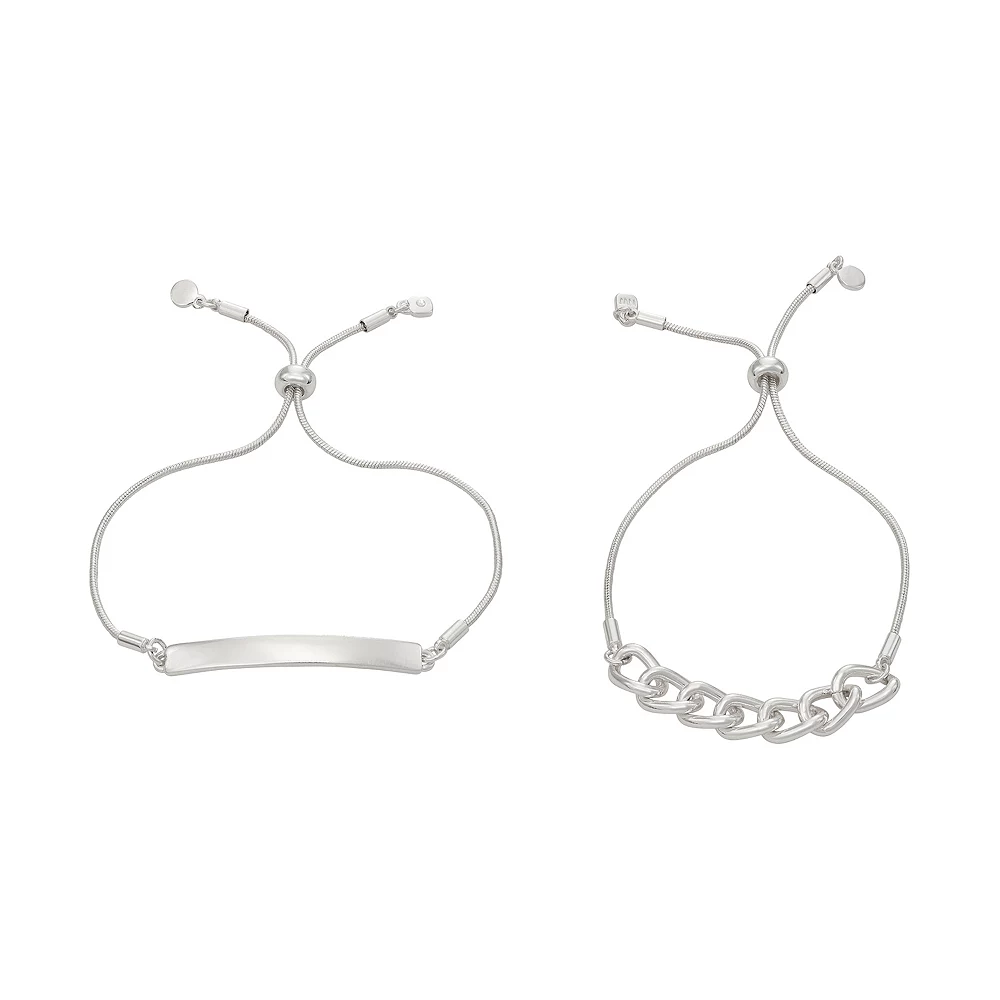 Nine West Silver Tone Friendship Bracelets 1 Nine West Silver Tone Friendship Bracelets