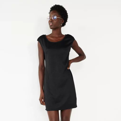Women's Nine West Scoopneck Cap-Sleeve Sheath Dress 5 Women's Nine West Scoopneck Cap-Sleeve Sheath Dress -Napier Elegant shop 5911728 Mineral Black