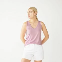 Women's Nine West Easy V-Neck Tank -Napier Elegant shop 6171582 Lilac Necklace