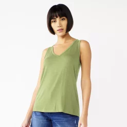 Women's Nine West Easy V-Neck Tank -Napier Elegant shop 6171582 Sander Sage