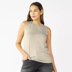 Nine West Essential Easy High-Neck Tank -Napier Elegant shop 6171805 Dusty Salt Heather