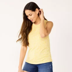 Nine West Essential Easy High-Neck Tank -Napier Elegant shop 6171805 Yellow Palms