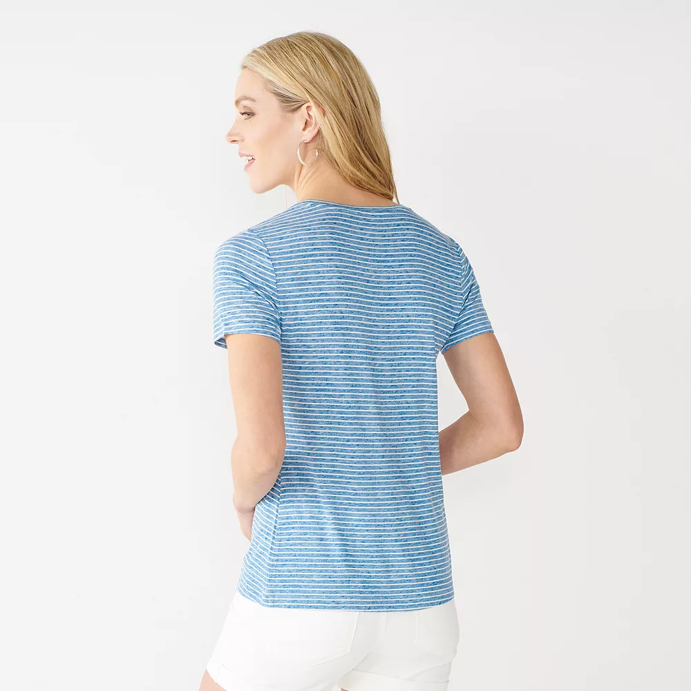 Women's Nine West Essential V-Neck Tee 10 Women's Nine West Essential V-Neck Tee - Image 10