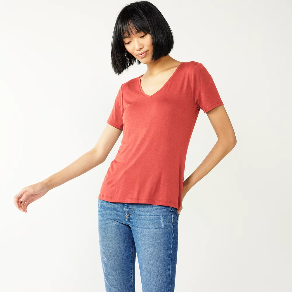 Women's Nine West Essential V-Neck Tee 8 Women's Nine West Essential V-Neck Tee - Image 8