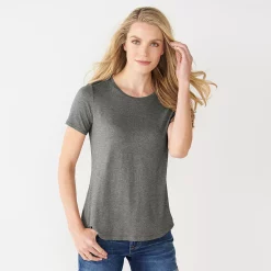 Women's Nine West Essential Crewneck Tee 12 Women's Nine West Essential Crewneck Tee -Napier Elegant shop 6172706 Dark Storm Heather