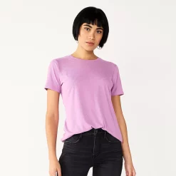 Women's Nine West Essential Crewneck Tee 10 Women's Nine West Essential Crewneck Tee -Napier Elegant shop 6172706 Lupine Lilac Rib
