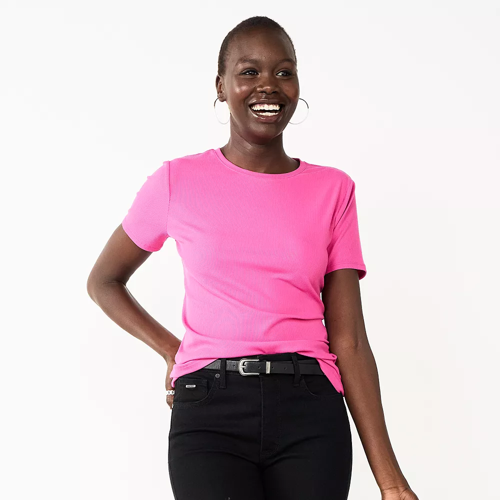 Women's Nine West Essential Crewneck Tee 4 Women's Nine West Essential Crewneck Tee - Image 4